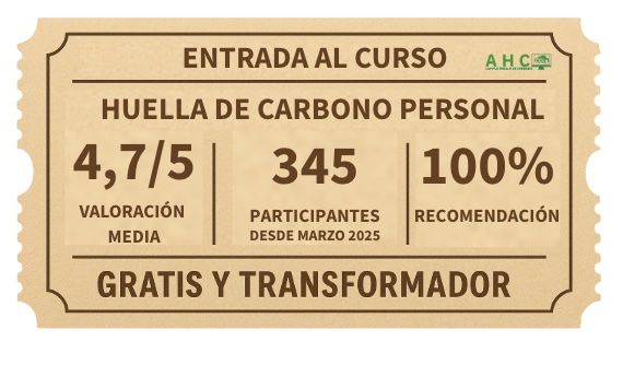 curs gratuït Ciutadans: Petjada de Carboni Personal ha estat valorat amb una nota mitjana de 4,7 sobre 5.